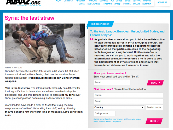 Avaaz Syria NoFlyZone