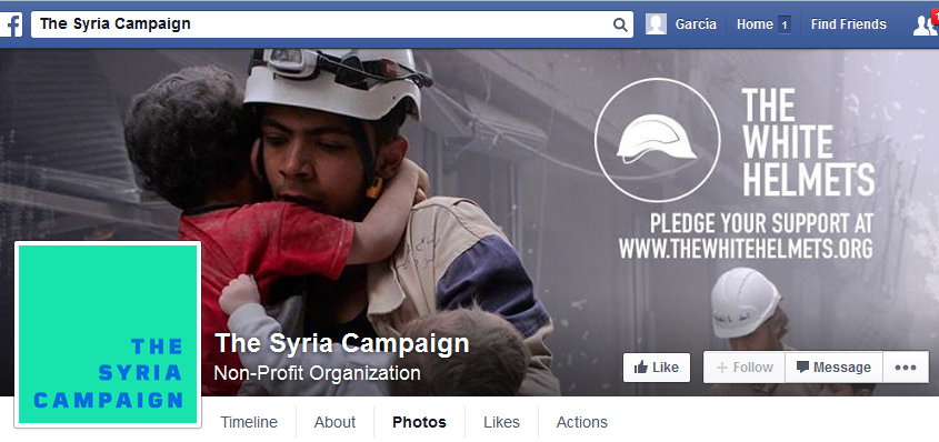 The Syria Campaign Facebook PURPOSE Screenshot